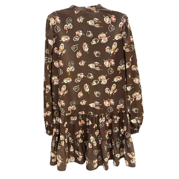 Threads & States Brown Floral Mini Dress Tunic Boho Women's Size‎ Medium M - Image 3