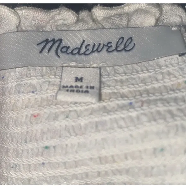 $82 Madewell Rainbow Smocked Peasant Top M - Image 7