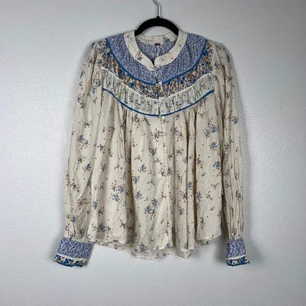 Free People women's Paloma Printed Blouse Sz M NWT - Image 2