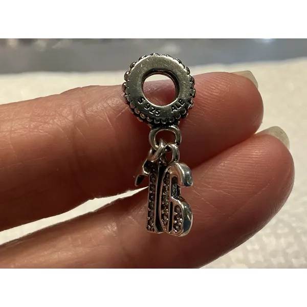Pandora 16th Celebration Sweet 16 Dangle Charm 797261CZ Sterling Silver CZ - Image 4