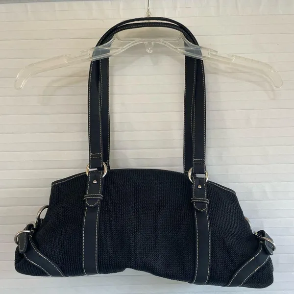 The Sak Black Knitted Baguette Purse - Image 6