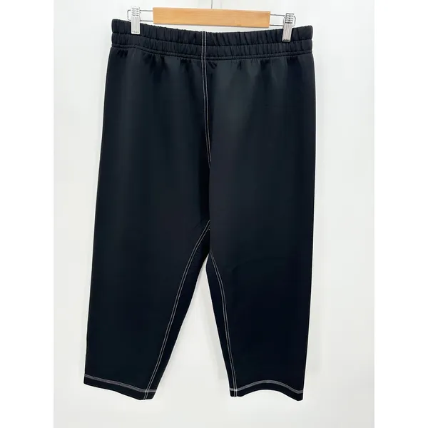 Nike Pro Dri-Fit Black Fleece Training Pants Sweatpants Elastic Waist‎ Women L - Image 2