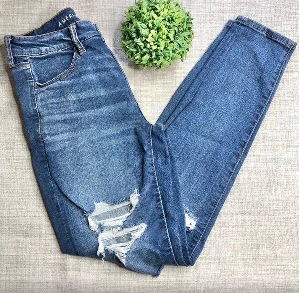 ✨ American Eagle Ne(x)t Level High-Waisted Distressed Jegging / Skinny Jeans ✨ - Image 3