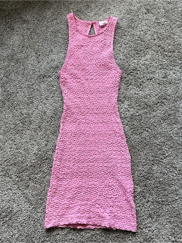 Le Lis Pink Textured Sleeveless Mini Dress - Image 2