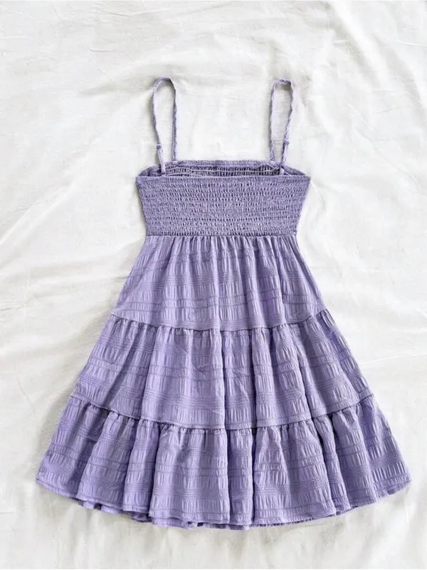 Soleia Lavender Smocked Tiered Sundress BRAND NEW - Image 2