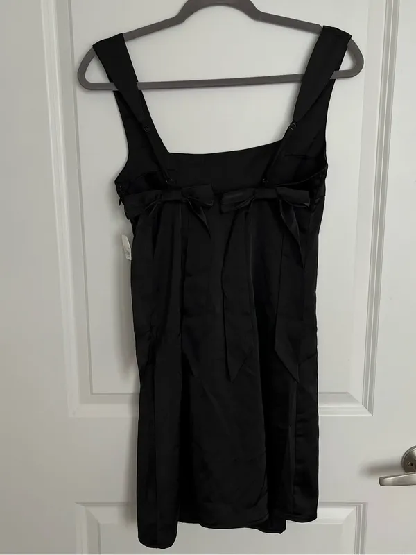 NEW Altar’d State Little Black Mini Dress With Back Bows Size XS NWT - Image 6