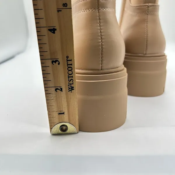Vodvob Boots Womens 7.5 Tan Chelsea Fashion Lug Sole Ankle‎ Chunky Heel Boots - Image 7