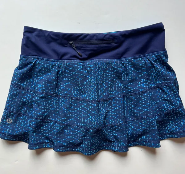 Run Pace Rival Skirt in Elegant Samba Snake Kayak Blue Size 4 Reg - Image 10