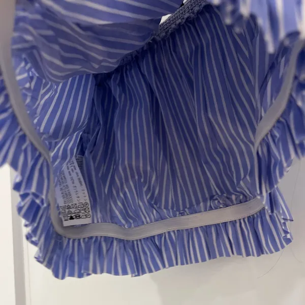NEW Zara Stripped Blue Striped Strapless Blouse - Image 5