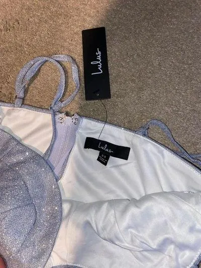 Lulus New w/Tags Sparkly Ice Blue Prom Dress - Image 6