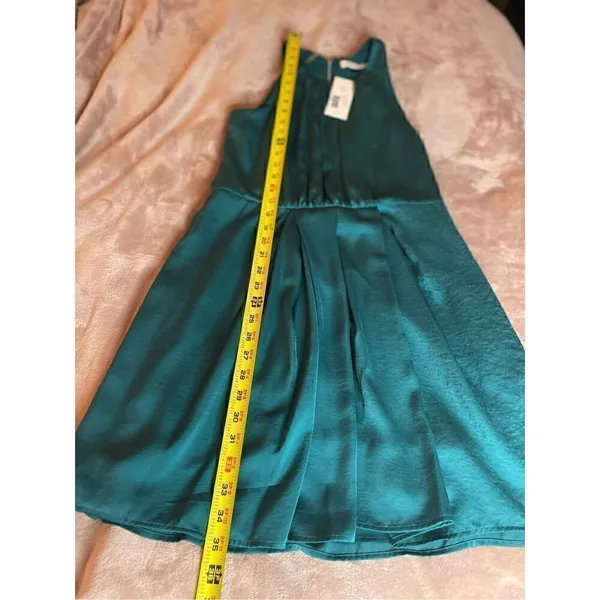 NWT Rebecca Taylor Halter Teal Green Cocktail Mini Dress Size 6 Dinner Datenight - Image 6
