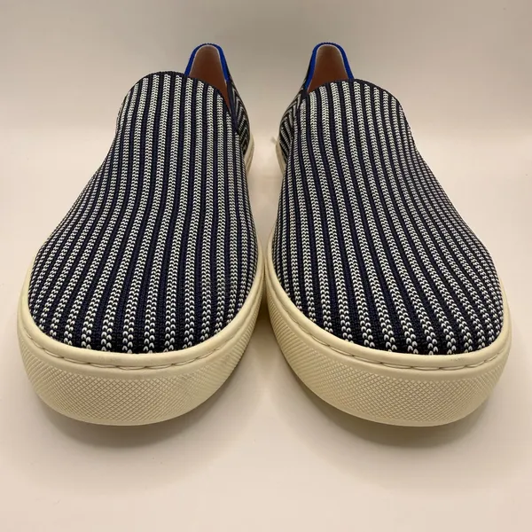 Rothys The Sneaker Navy Stripe Slip On Knit Shoes Womens‎ 10.5 Washable NEW - Image 2