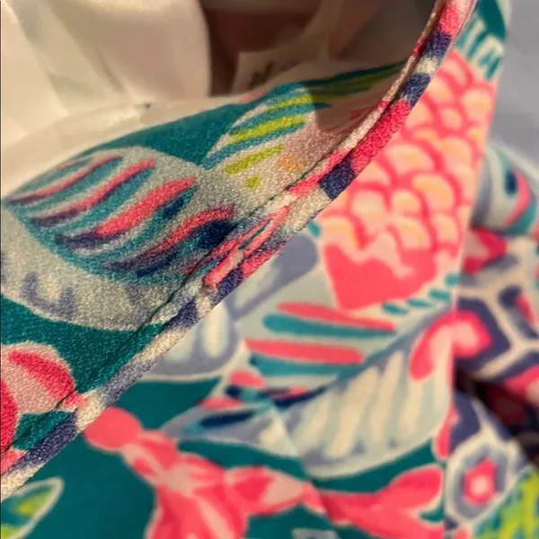 LILLY PULITZER Debbie Skirt in Maldives Green Turtle Wave Size 8 *FLAW/ALTERED - Image 8
