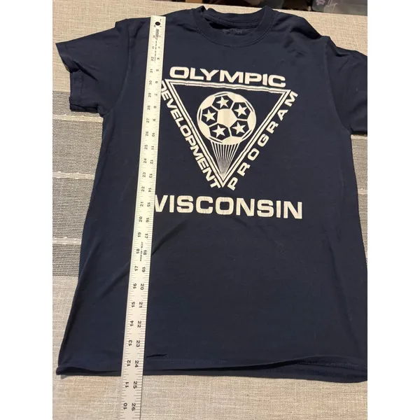 Gildan Olympic Development‎ Program Wisconsin Soccer T Shirt Navy Blue Youth Large - Image 3
