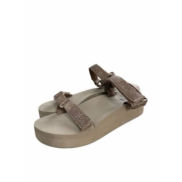 Zella Sandals Womens Size 6 Tan Leopard Print Lightweight‎ Platform - Image 2