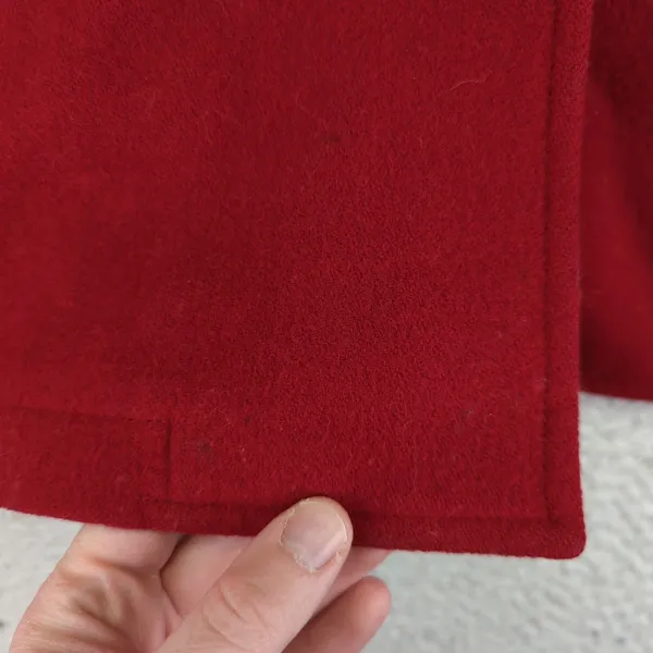 J Crew Classic‎ Red Wool Blend Button Front Coat Jacket Size Small - Image 6