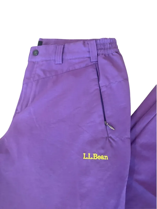 LL Bean Purple Soft Shell Hiking Rain Pants Womens Large - Image 5