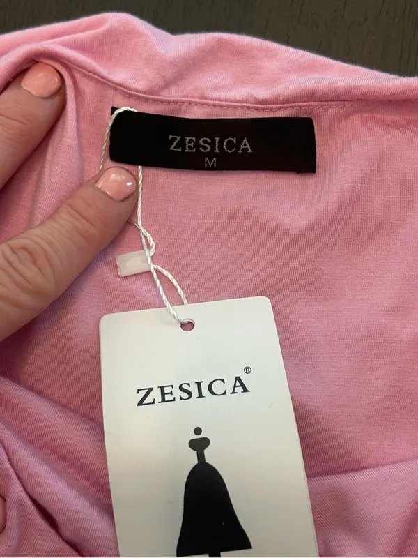 NWT Zesica Pink Barbiecore Sleeveless Bubble Hem mini Dress balletcore Medium - Image 5
