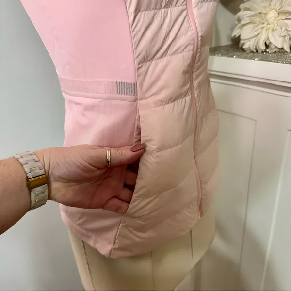 Lululemon Down For It All Vest Down Winter Coat Pink Mist Size 4 - Image 7