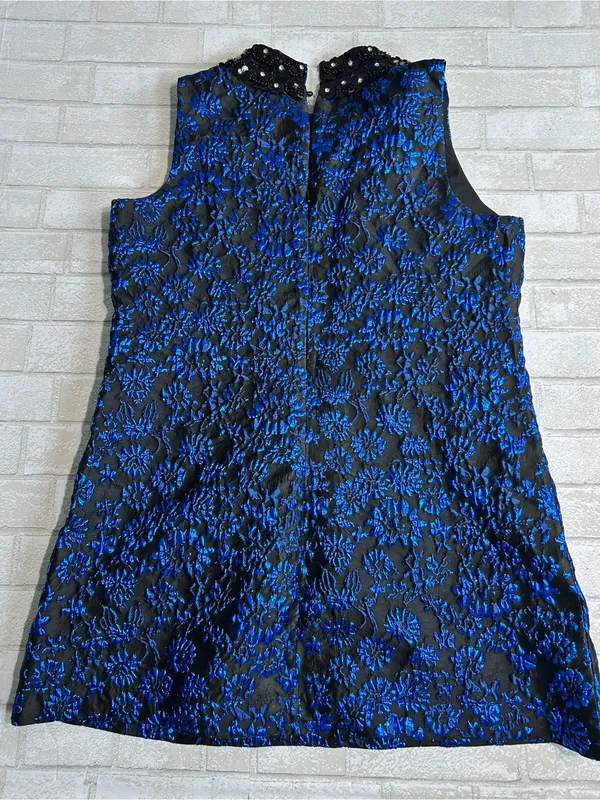 SugarLips Centralia Jaquard Floral Emla Sleeveless Mini Dress Size Large - Image 6