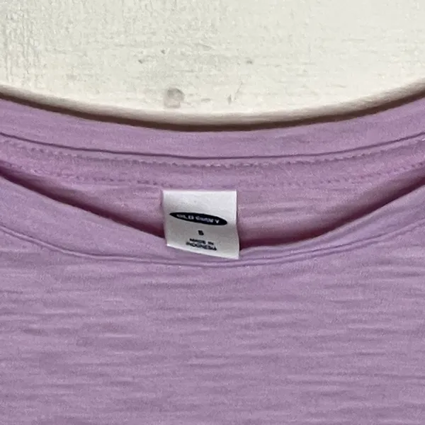 Old Navy Womens T-Shirt Top‎ Size Small Light Pink SS 100% Cotton Pullover - Image 4