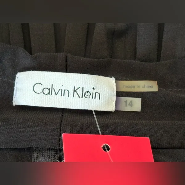 Calvin Klein Black Padded Halter N-Neck Dress size 14 NWT Zipper Back. - Image 6