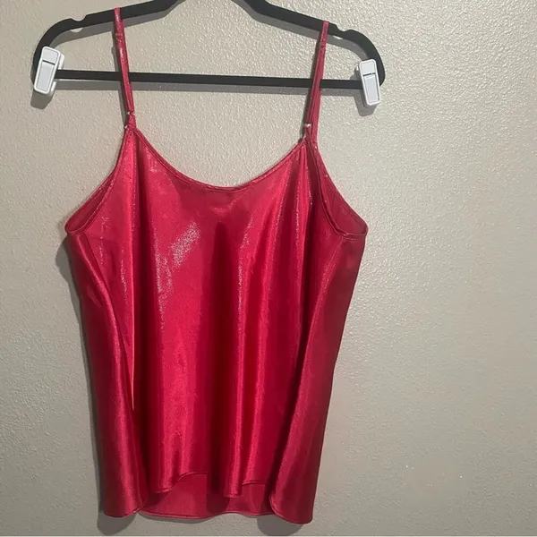 Gillian & O’Malley red sparkly slip on tank‎ top Size XL Y2k - Image 5