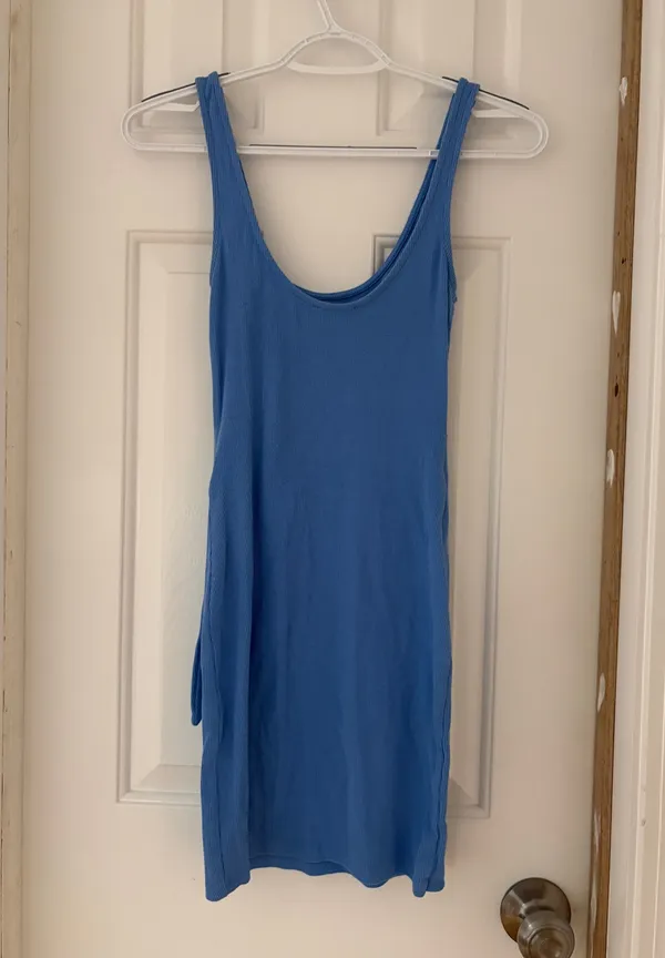 ZARA Blue Mini Bodycon Dress - Image 2