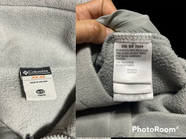 Columbia Long Sleeve Full-Zip Fleece Gray size 18/20 - Image 8