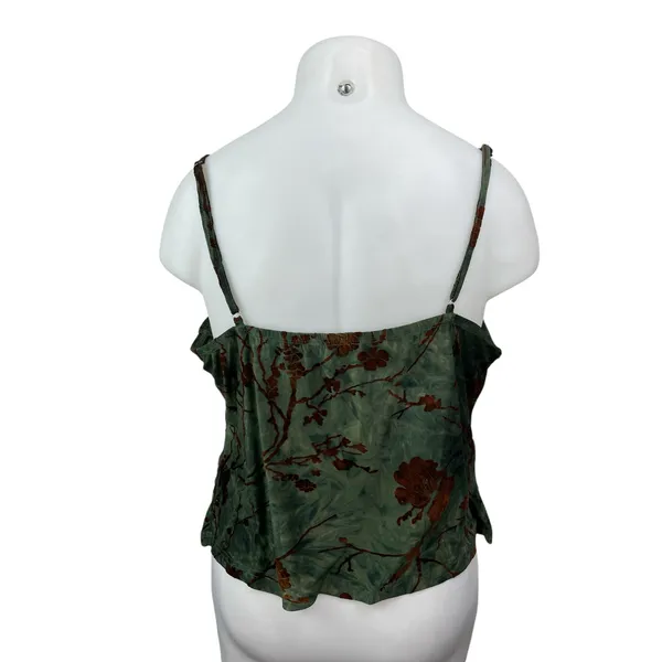 Cider Women's Green Tie Dye Floral Cowl Neck Sleeveless Cami Camisole Tank 4XL - Image 4