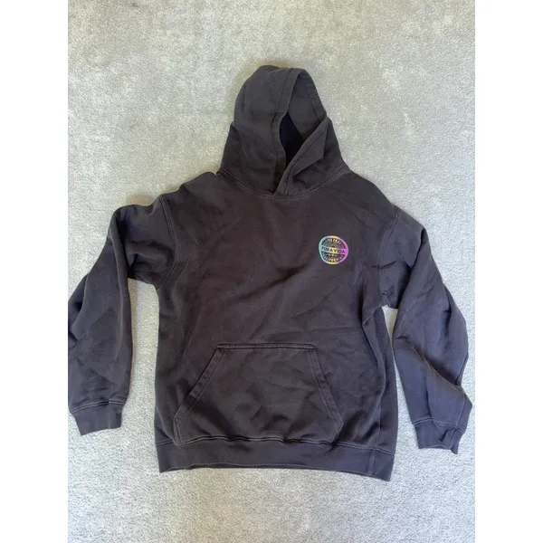 PuraVida Gray Hoodie Hooded Logo Sweatshirt Women's‎ M - Image 3