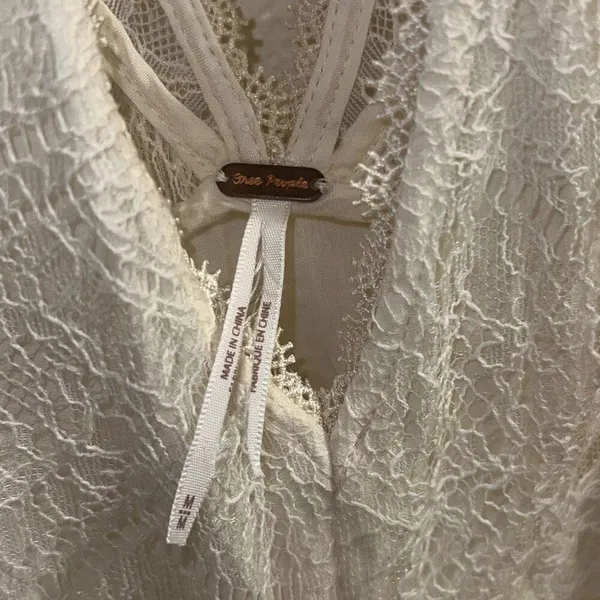 ✨FREE PEOPLE Don't You Dare Sz Medium Dress in Neutral Combo✨ - Image 14