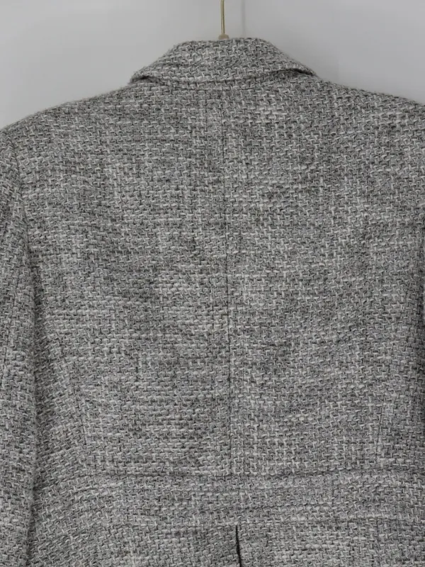 Talbots Tweed Blazer Size 10 Gray Textured Tailored Jacket Preppy Old Money - Image 10