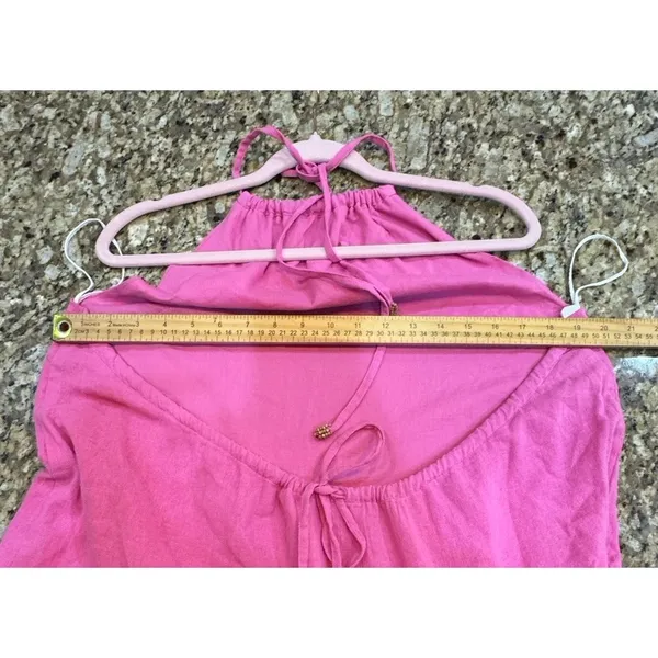 NEW Free People Somewhere Sunny Maxi Dress Pink Halter Tiered Drop Waist Size XL - Image 11