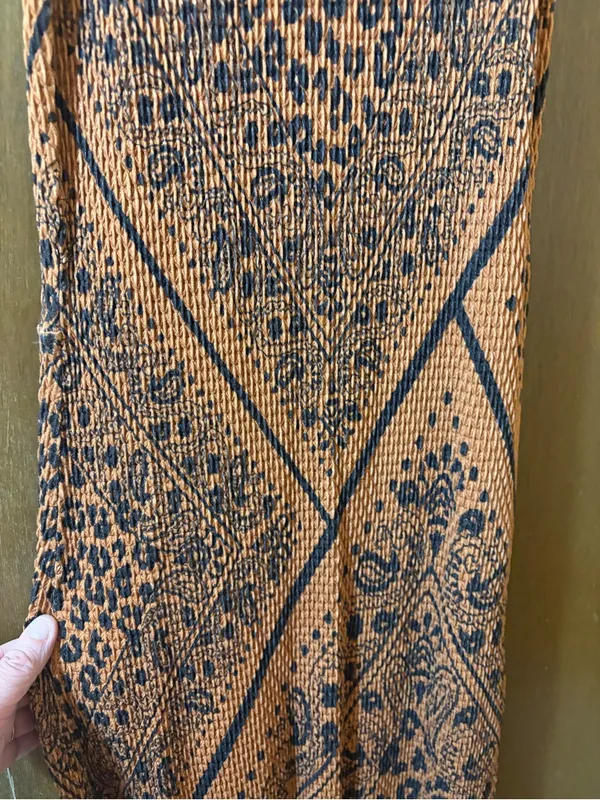 NWT Farm Rio Orange & Black Bandana Print Midi Dress - Image 9