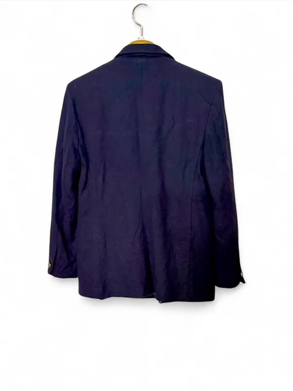Katherine Marie Petite Classic Navy Blue Wool Double-Breasted Blazer Sz 6P - Image 3