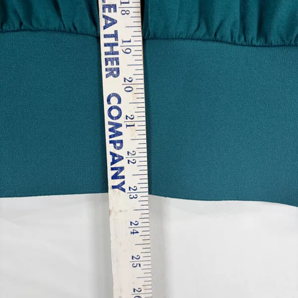 Halara Teal Green‎ V-Neck Long Sleeve Wide Waistband French Terry Top Size MED - Image 7