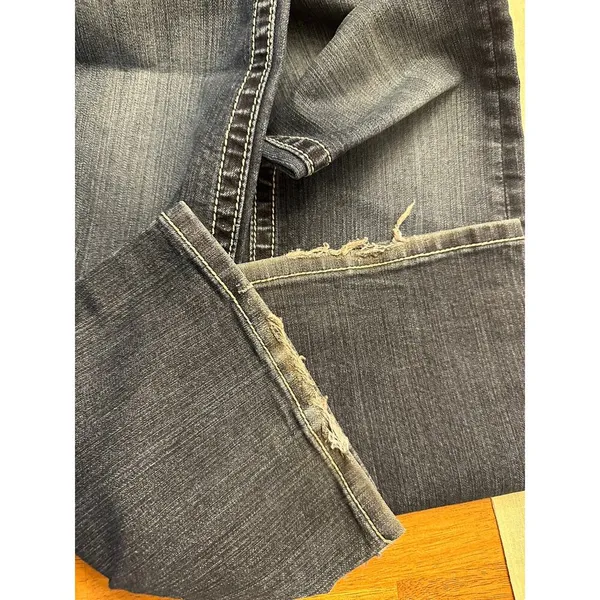 Miss Me Jeans Low Rise Easy Boot Size 28 Embellished Flap Pockets Thick Stitch - Image 11