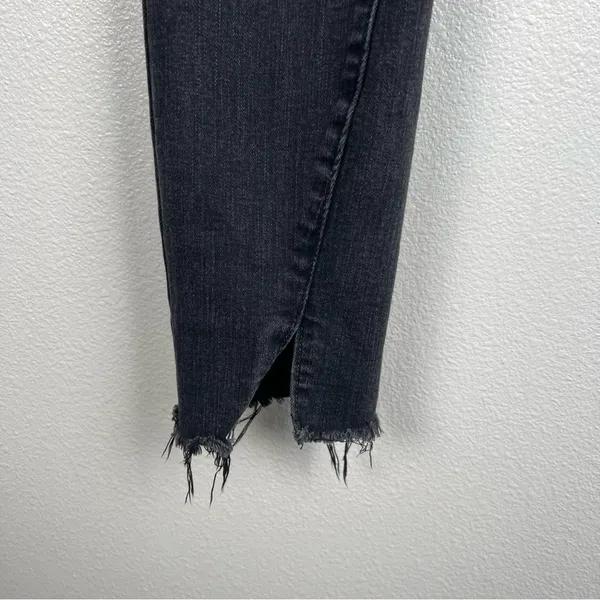 Paige Skinny‎ Jeans Black Raw Hem Sz 26 - Image 5