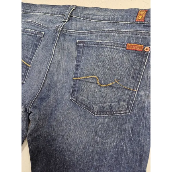 Women 7 For All Mankind Bootcut Jeans Blue Size 31 - Image 7