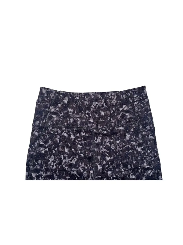 All In Motion Biker Shorts Gray Black Marble Print Pockets Size Small - Image 5