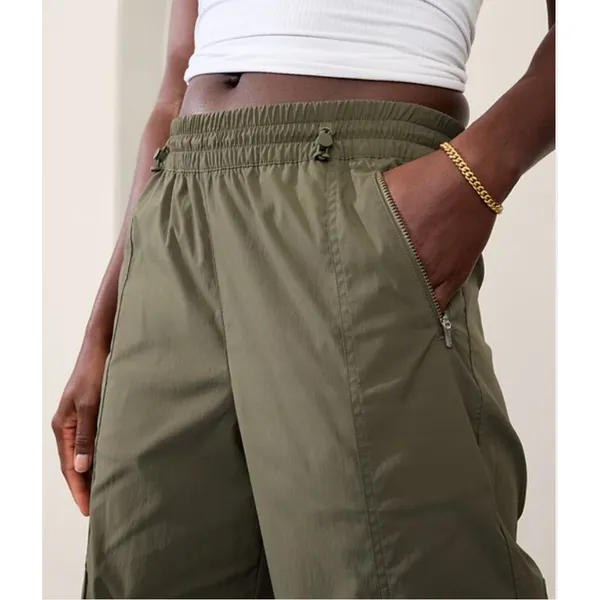 Athleta M Cascade Cargo Poplin Pant Moss Medium - Image 5