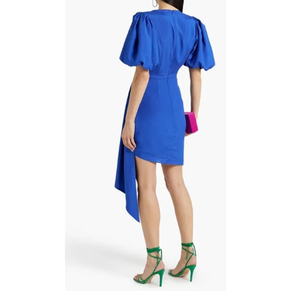 ONE33 SOCIAL Gathered crepe de chine mini dress Size 4‎ - Image 6