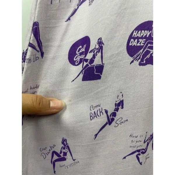 Lavender Milkmaid Pinup Novelty Cocktail Quirky‎ Print Flutter Sleeve Midi Dress - Image 11