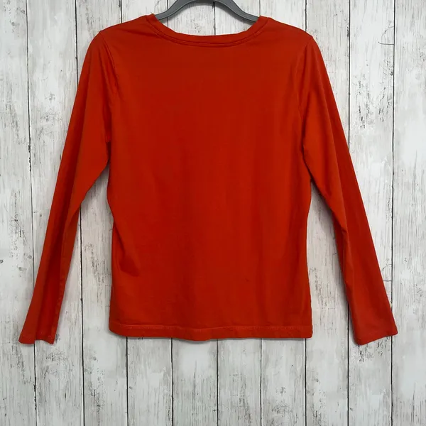Lauren Ralph Lauren Orange Long Sleeve Cotton Basic Plain Halloween Shirt Large - Image 2