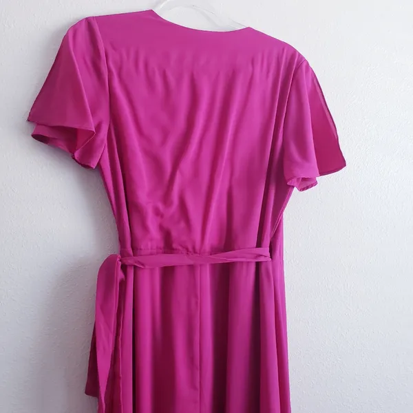 Lulu's Magenta Ruffle Maxi Wrap Dress - Image 7