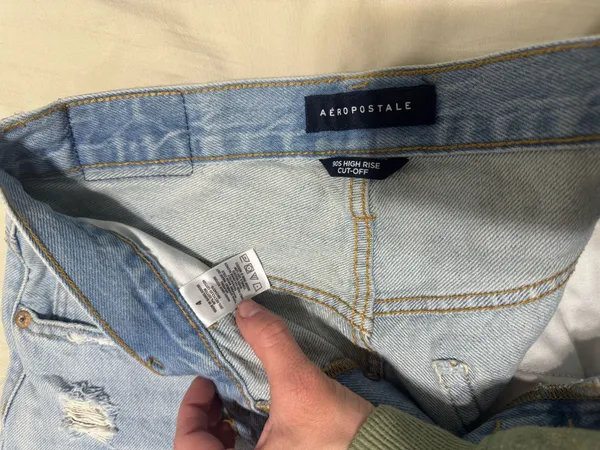 Aeropostale 90s High Rise Cut-Off Distressed Denim shorts - Image 5