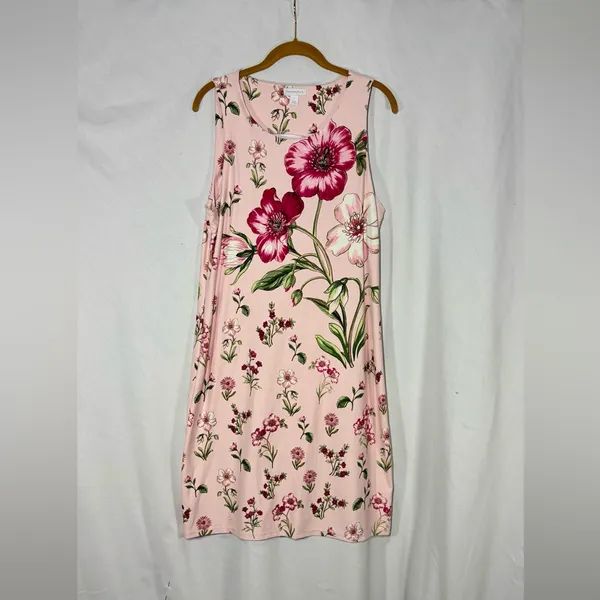 NWOT Charter Club Pink Floral Dress Size L - Image 2