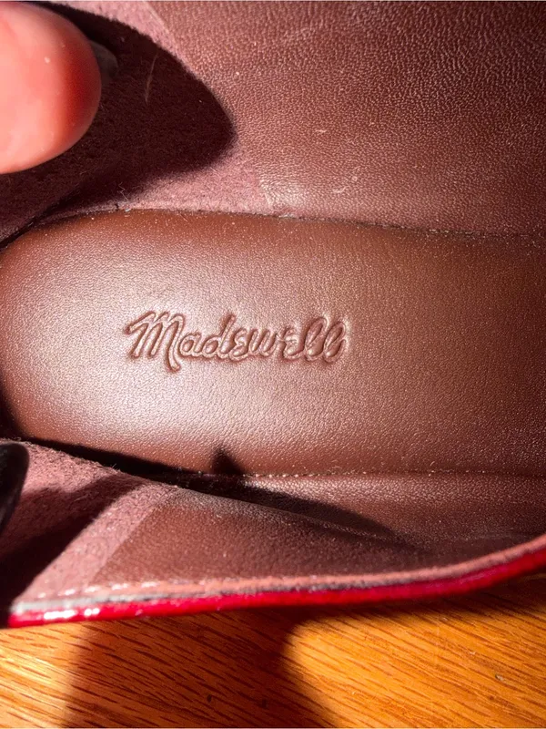 Madewell The Remy Criss Cross Mary Jane Flats in Wine Red- 8.5 - Image 7