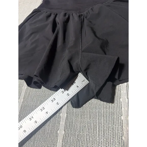 Aerie Black Crossover Waist Flowy Athletic Shorts Women small - Image 2
